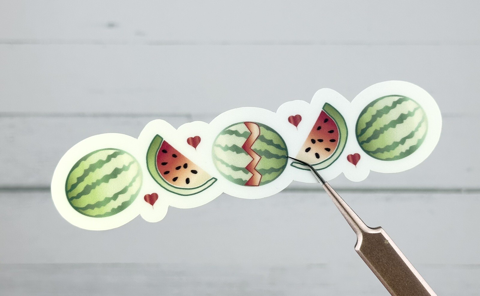 Watermelon Sticker Row Fruit Water Bottle Laptop Vinyl Matte Finish 4 Inch