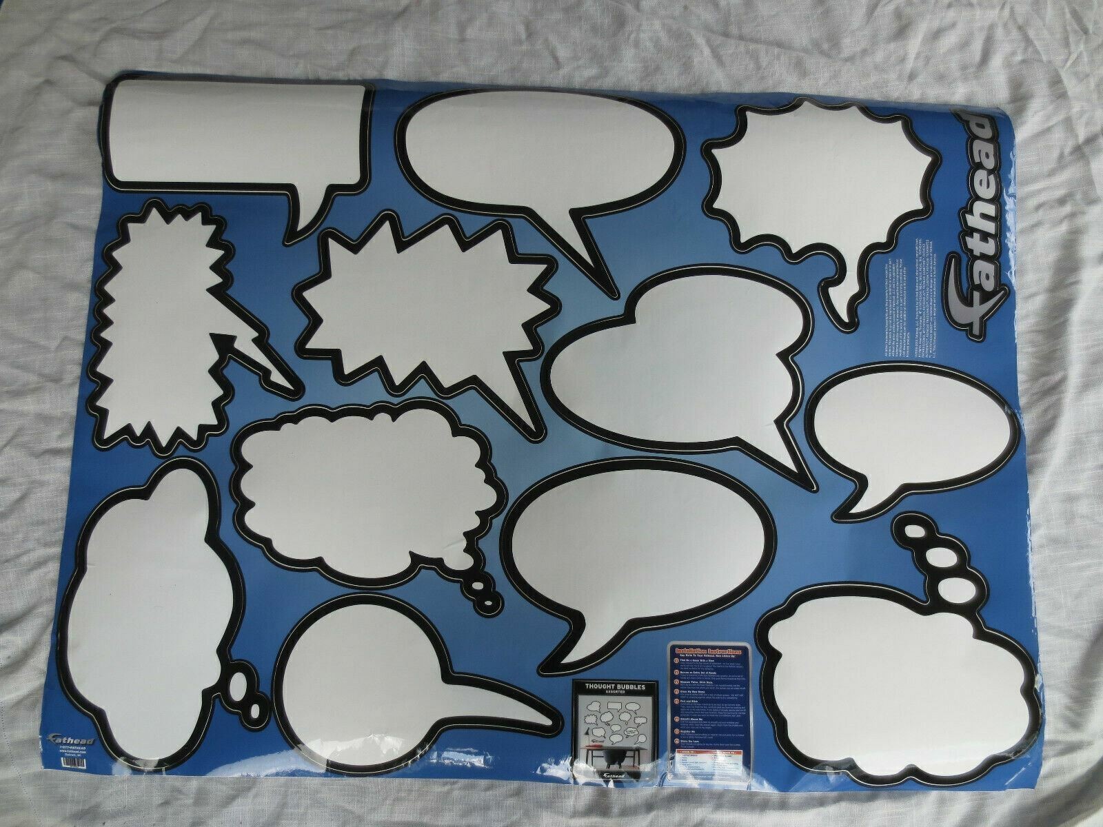 Dry Erase: Thought Bubbles – Large Removable Wall Decals by FATHEAD Peel & Stick
