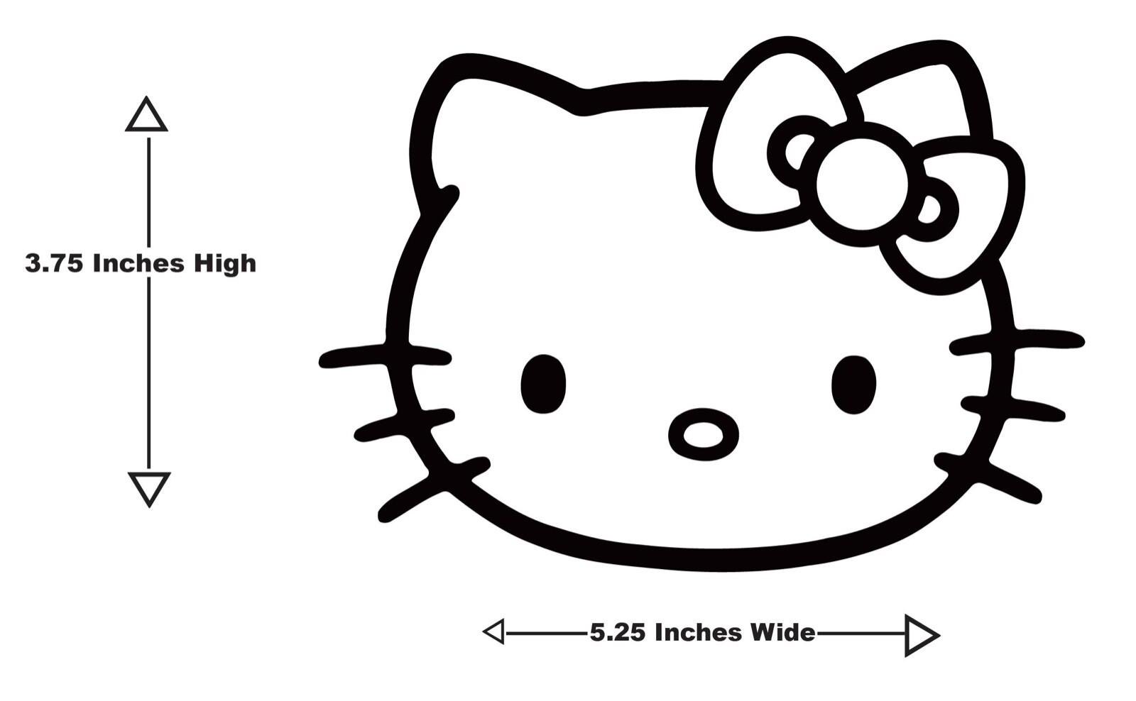 Hello Kitty Face Decal/Sticker