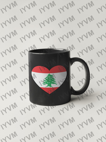 Lebanon Flag Heart Sticker Decal