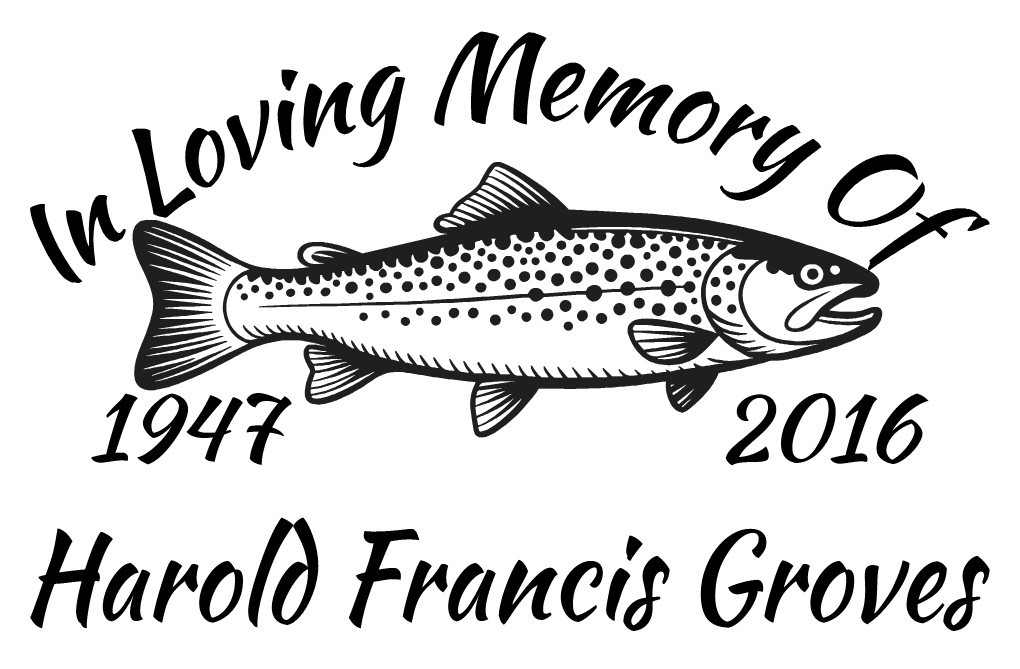 In Loving Memory – Fisherman Trout Sticker Decal Fishing Memorial Personalized |