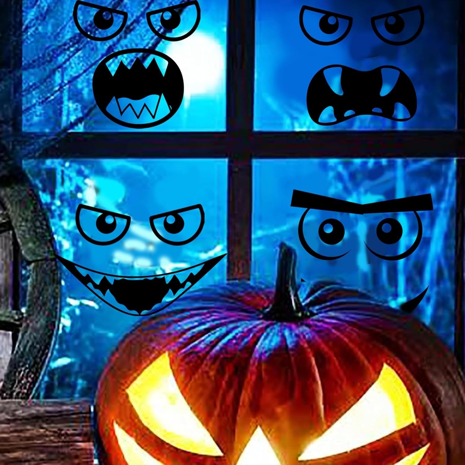 30 Pcs Halloween Monster Faces Stickers Vinyl Decals DIY Craft Vinyl Art Stic…