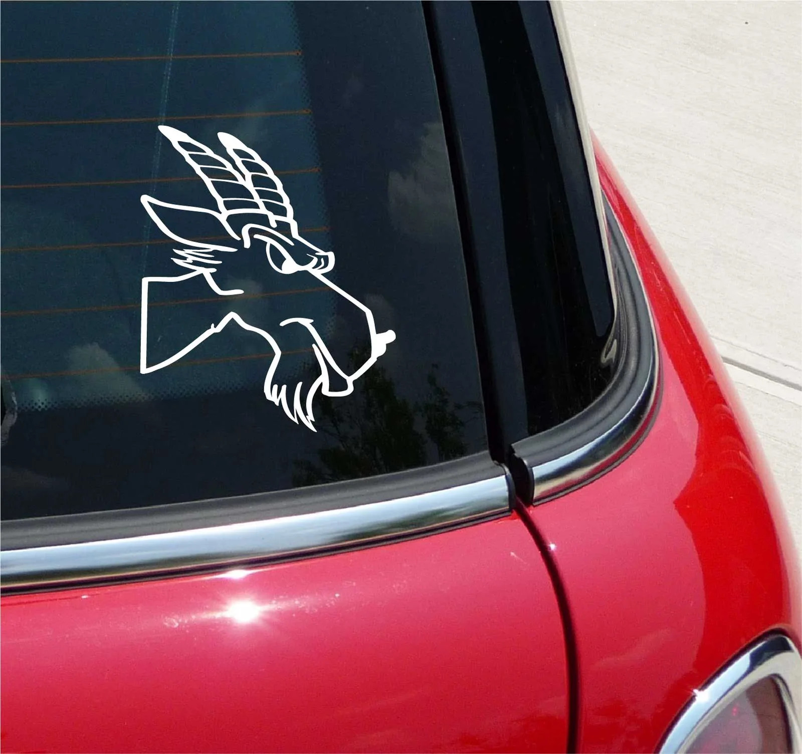 MAD BILLY GOAT GOATS MASCOT GRAPHIC DECAL STICKER ART CAR WALL DECOR