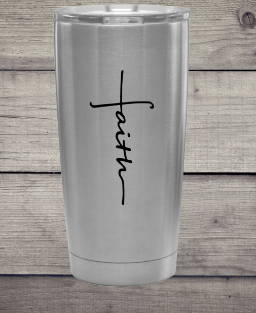 Faith Vinyl Decal – Looks like a Cross-Stanley, Cellphones, Auto, Gift idea