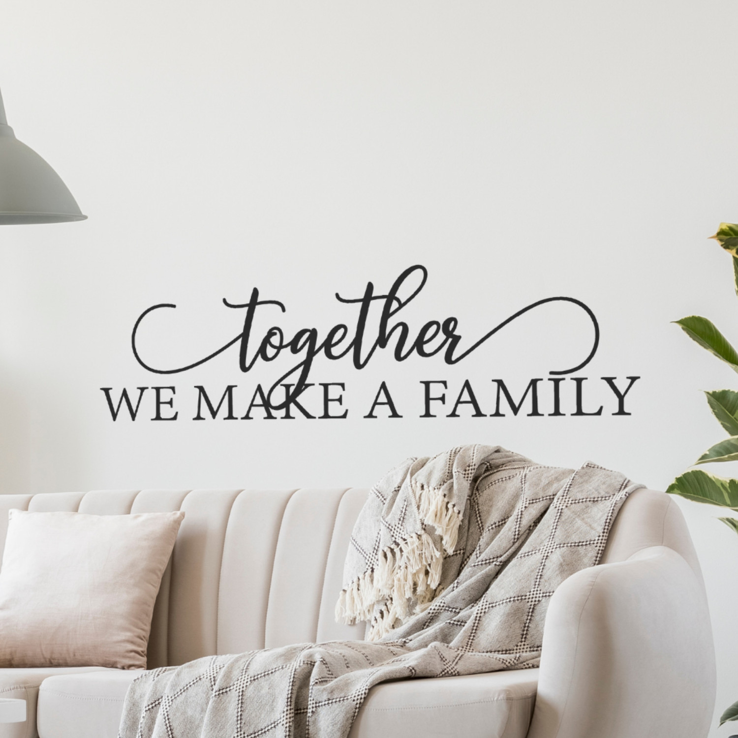 Inspirational Wall Decal Quote – Together We Make a Family – Motivational Decor