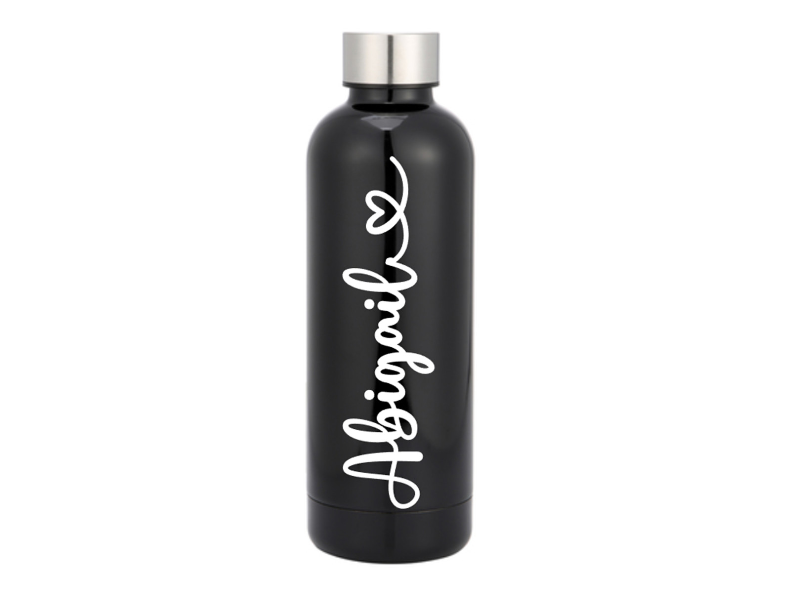 CUSTOM NAME with heart Personalised Text Waterproof sticker Kids School Yeti