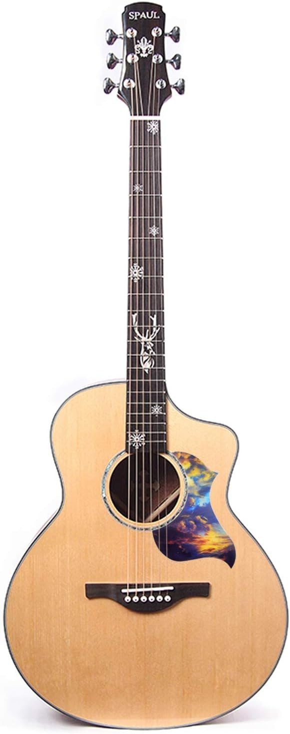 1PCS Self Adhesive Anti-Scratch Hummingbird and Water Shaped Acoustic Guitar Pic