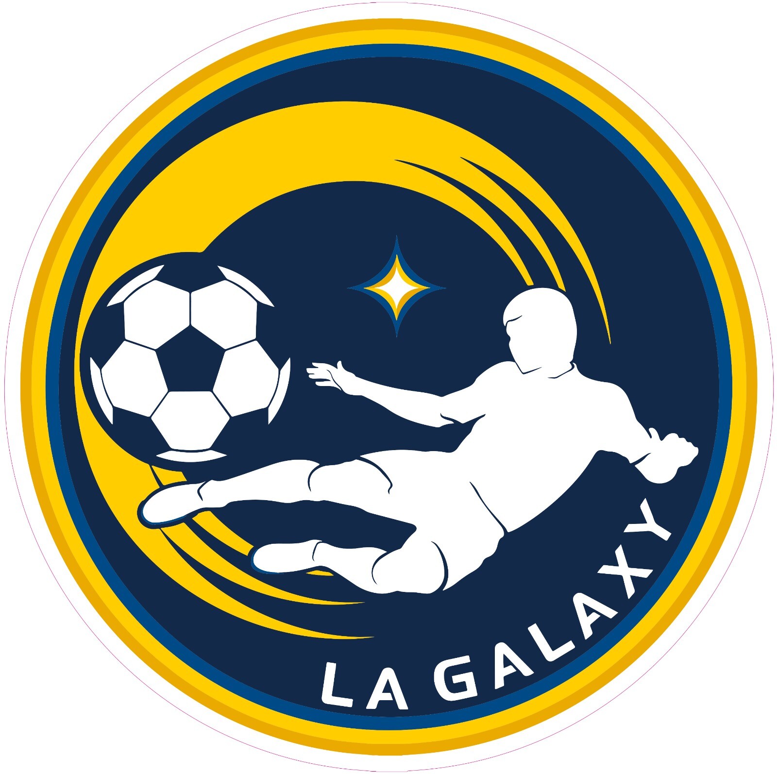 Los Angeles Galaxy Soccer Vinyl Decal Sticker Car Truck Bumper Laptop Mug