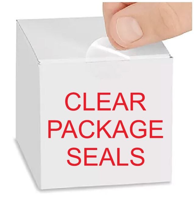 1" Clear Round Tamper Seal Label Dots Stickers Package Seals 1 Inch Dot