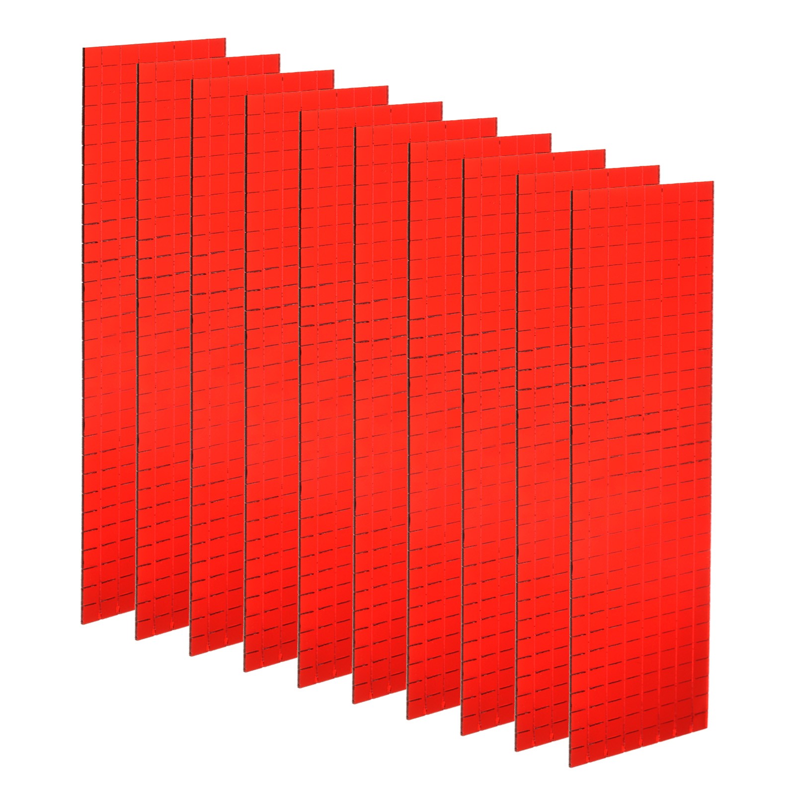 10 Sheet 4800Set 5x5mm Self Adhesive Mirror Mosaic Tiles Sticker Red
