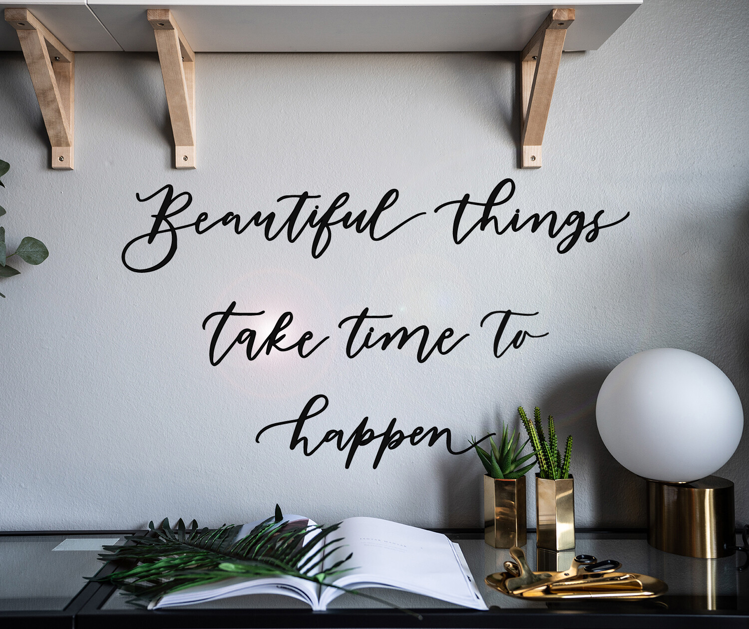 Vinyl Wall Decal Lettering Beautiful Things Stickers 22.5 in x 12 in gz196