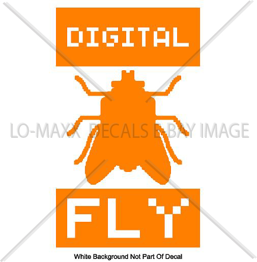 Digital Fly Custom Art Graphic Design Various Colors & Sizes Die Cut Vinyl Decal