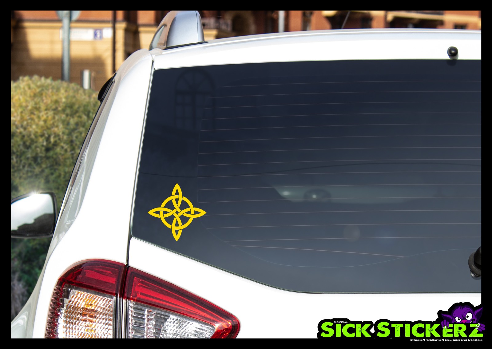 Wiccan Symbol Protection Sticker Decal Cars Emo Goth Witch Warlock Witchcraft