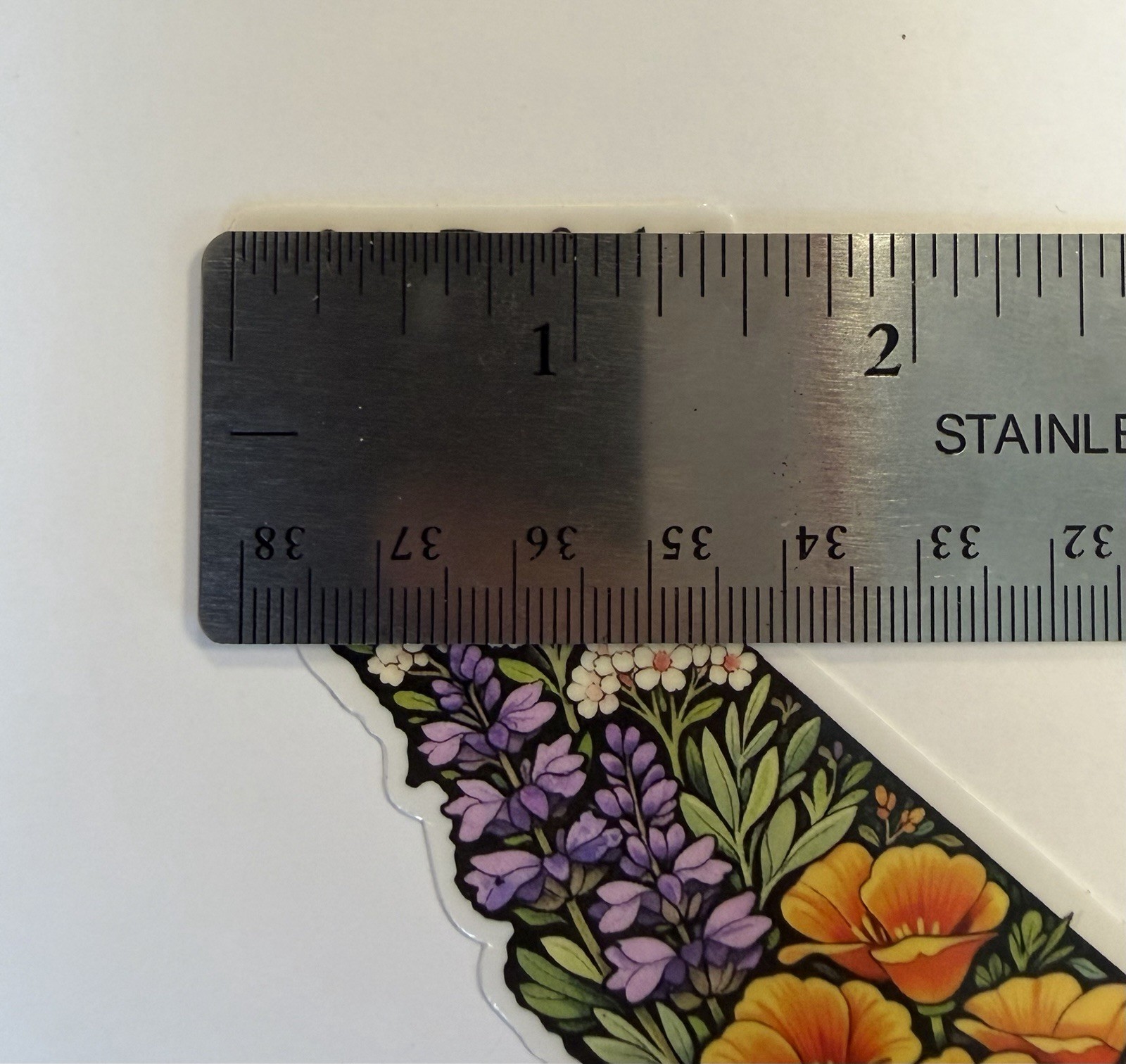 California Wildflower State Shape Sticker