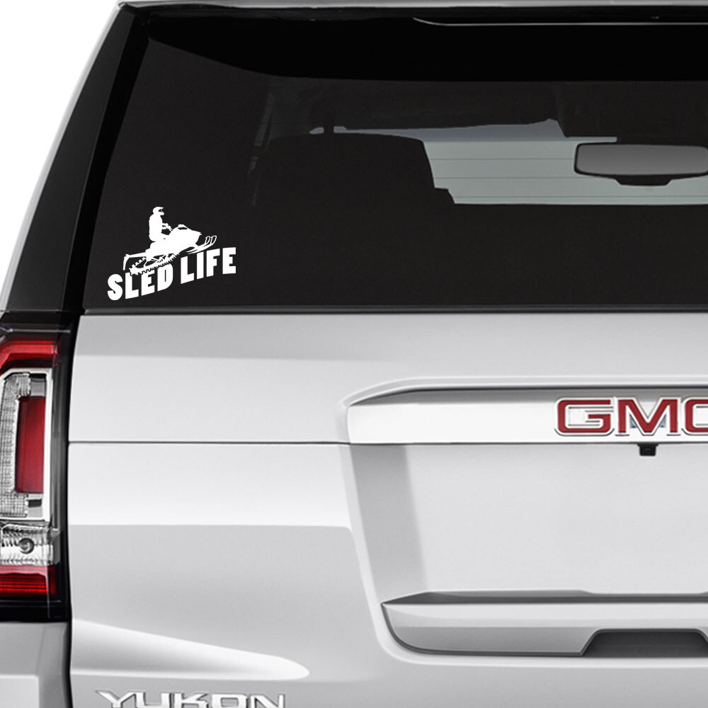 Sled Life Snowmobile winter sport Decal Vinyl Sticker for Wall Door Car Window