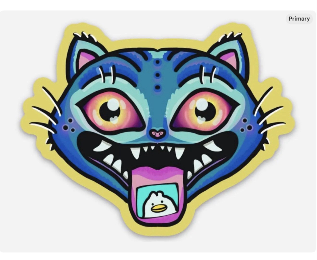 3” Demon Hunters Derpy Tiger Sticker Vinyl Decal Matte Finish Dishwasher Safe