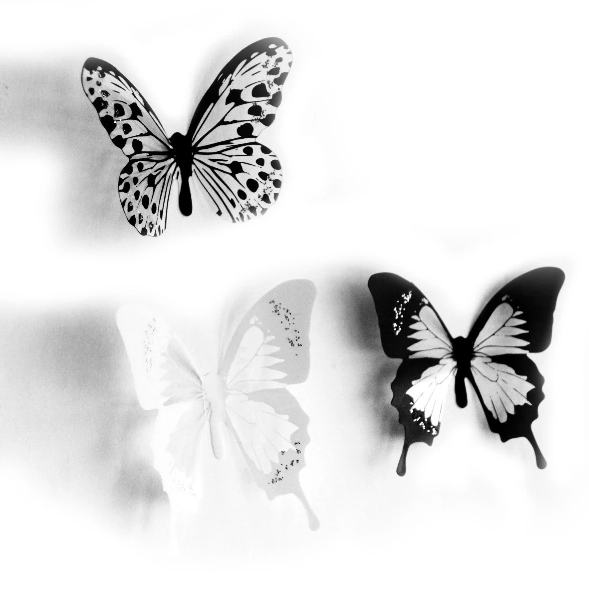 18pcs Butterfly Sticker 3D Wall Decoration for Living Room & Bedroom Stickers