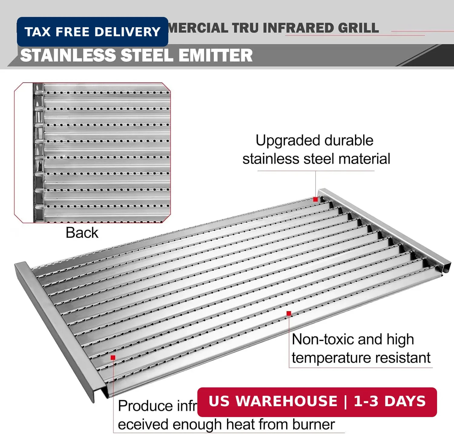 463242516 Emitter Plates for Charbroil Commercial Tru Infrared Grill Replacement