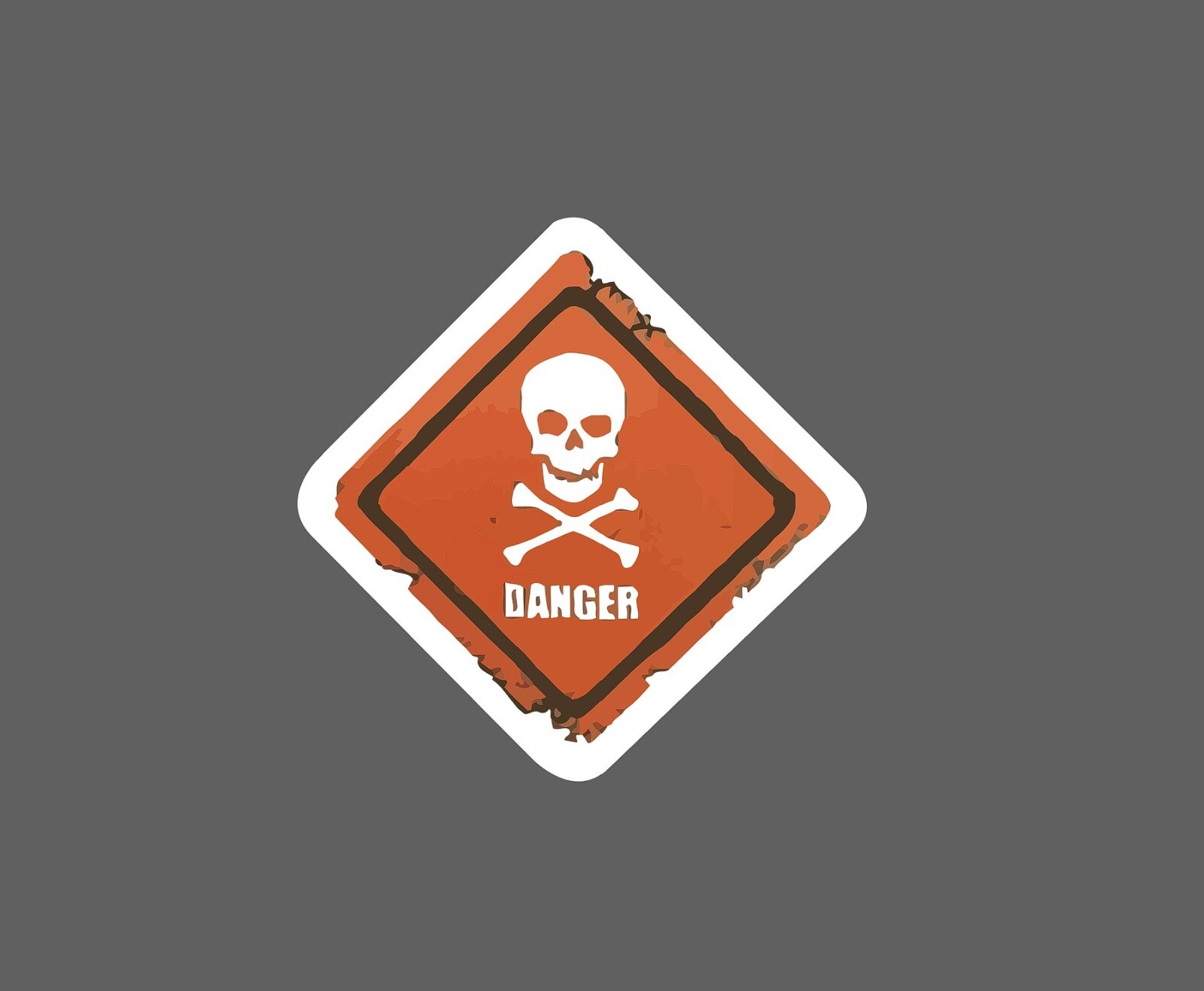 Danger Sticker Skull Rusty Waterproof NEW – Buy Any 4 For $1.75 EACH Storewide!