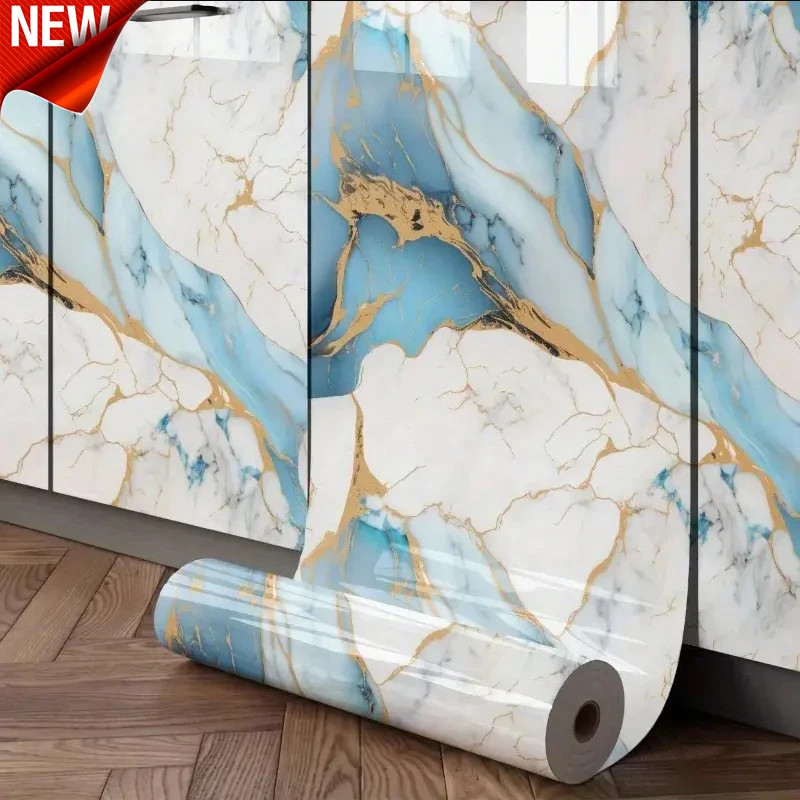 40cm kitchen waterproof and oil resistant PVC self-adhesive marble wall sticker