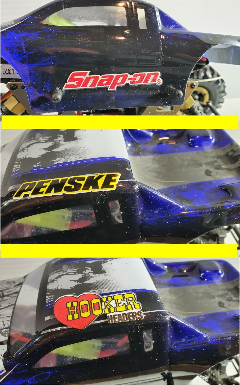 r/c car- WHITE VINYL Sticker Gang SHEET 47 -R/C MODEL Decals 1/12-1/10-rc10