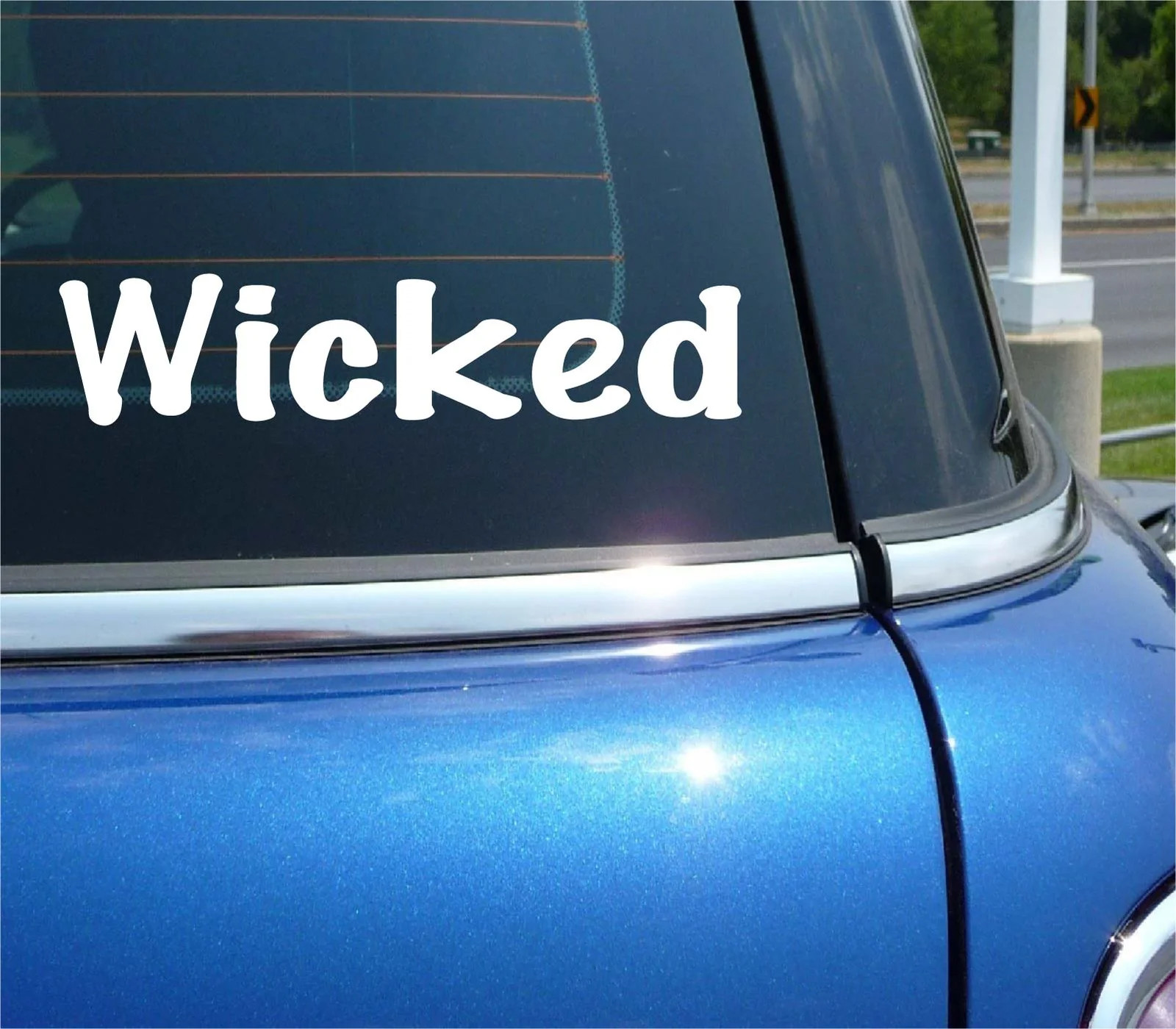 WICKED BOSTON MASSACHUSETTS FUNNY DECAL STICKER ART CAR WALL