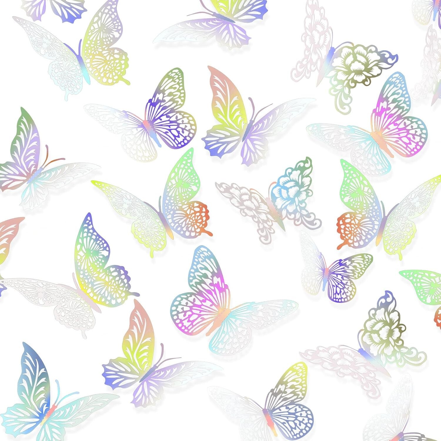 Elegant 3D Metallic Butterfly Wall Decor — 96 Pieces for All Occasions