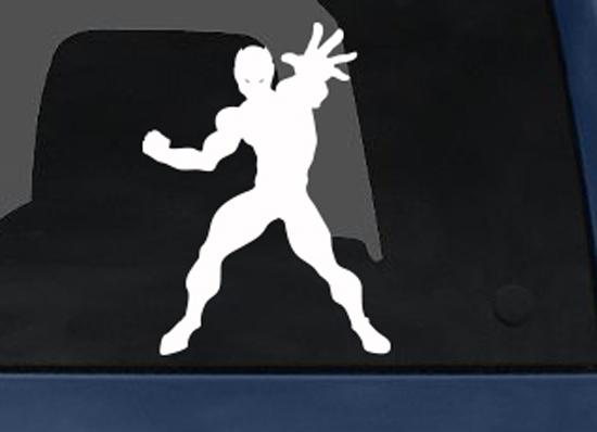 Comic Book Style – Super Hero Silhouette Power Version 1- Car Tablet Vinyl Decal