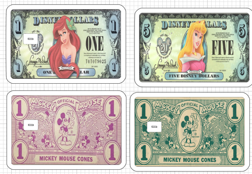 18 Options Disney Dollars Credit Debit Card Skins Disneyland Mickey Mouse Donald