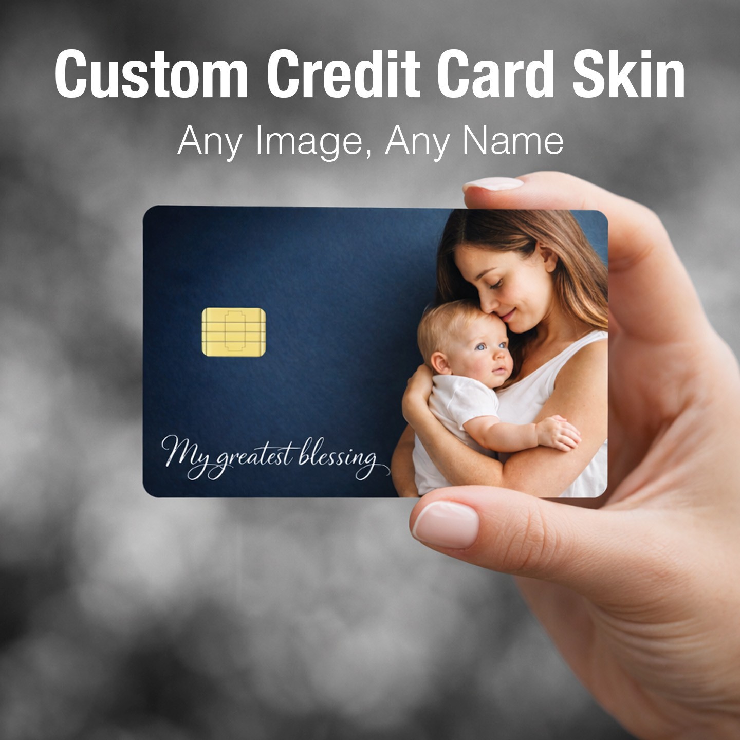 Custom Credit Card Wrap Skin Sticker Personalized Image Name Vinyl