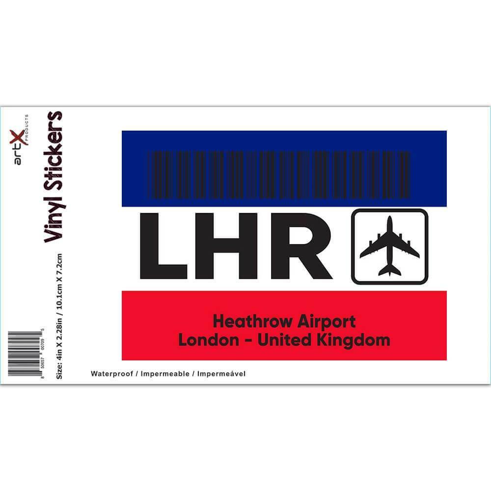 Gift Sticker : United Kingdom Heathrow Airport London LHR Travel Airline Pilot