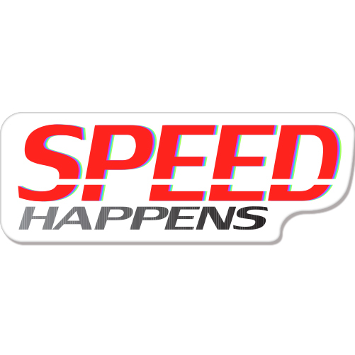 Speed Happens Driving Drift car bumper sticker decal 8" x 3"