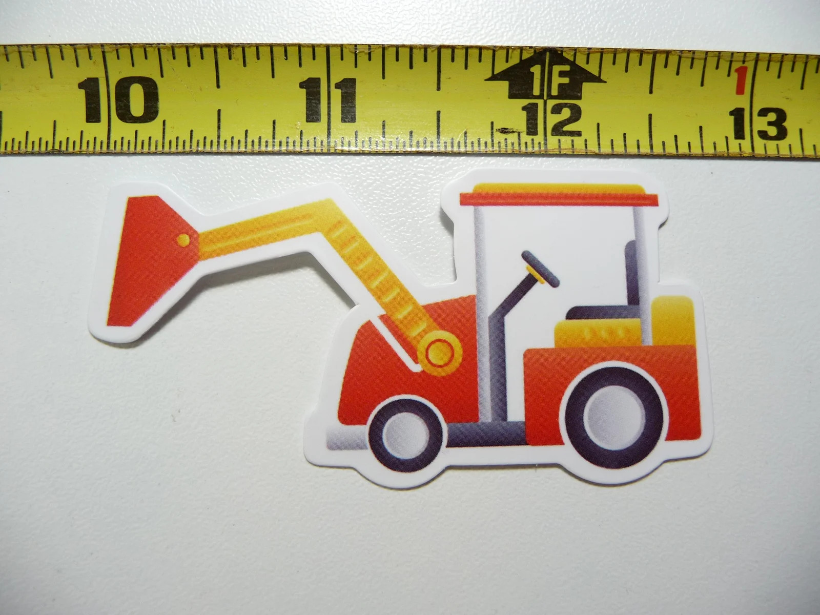 CARTOON LEFT FRONT END LOADER SMALL STICKER DECAL HEAVY EQUIPMENT CONSTRUCTION