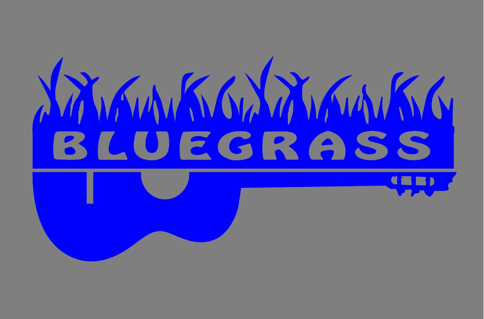 Bluegrass Decal with Guitar Car Vinyl Music Sticker