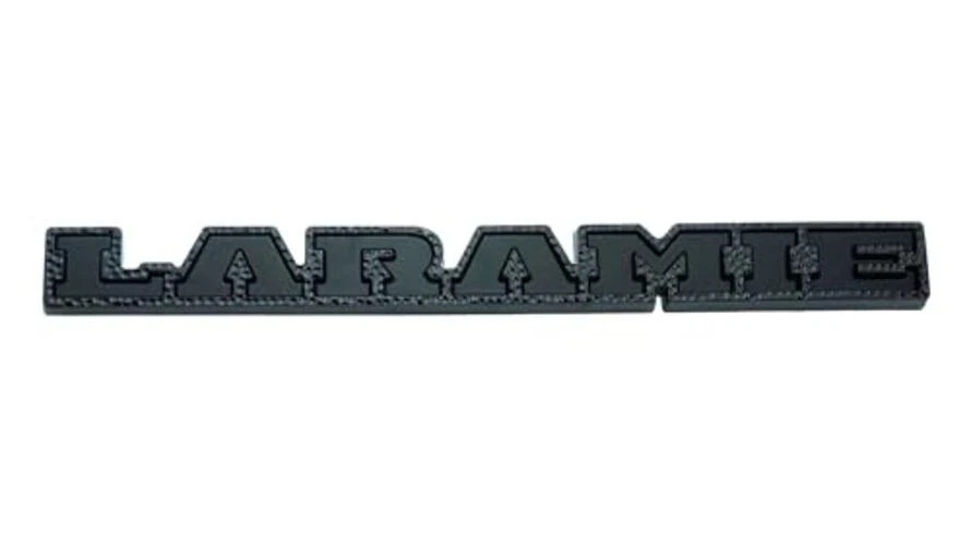 1Pc 2019 2020 Laramie Emblem 3D Badge Tailgate Rear Nameplate Sticker Black