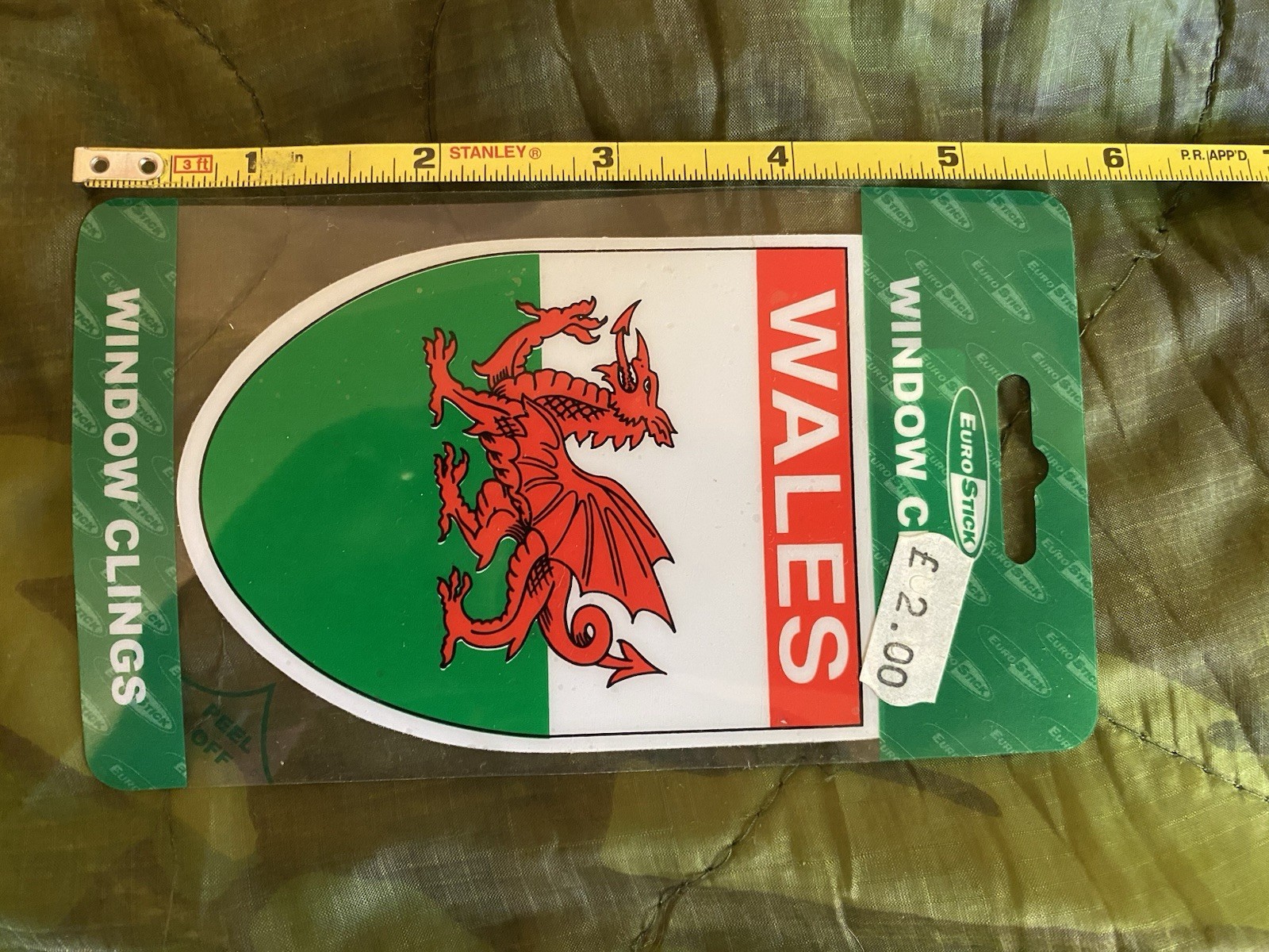Brand New In Packaging Wales Dragon Flag Window Cling Sticker