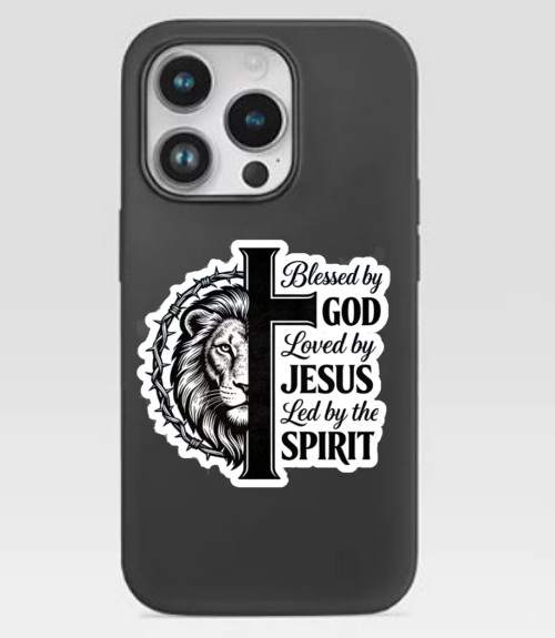 An Inspirational Religious Blessed By God High Quality Vinyl Sticker 3.3" x 3.7"