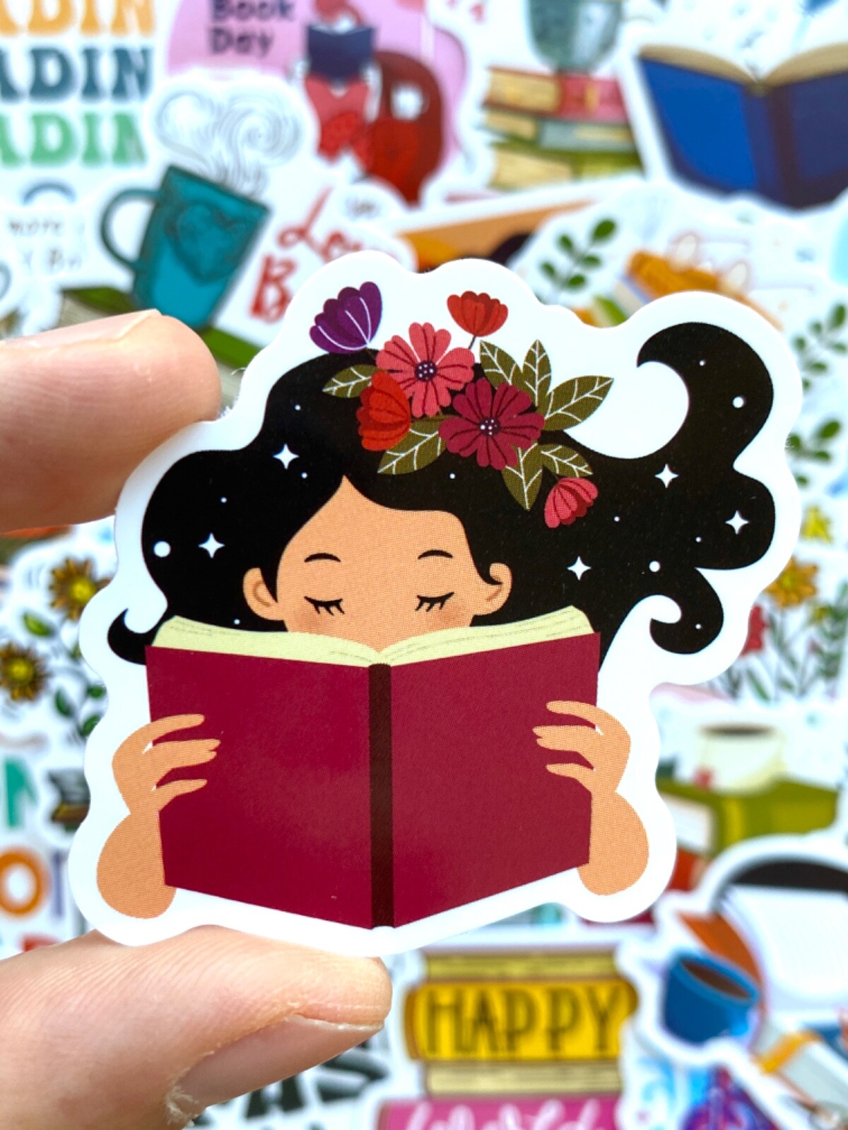 5-50 pcs Love Reading Book Stickers, Cute Fun Bookish Kindle Phone Laptop Decals