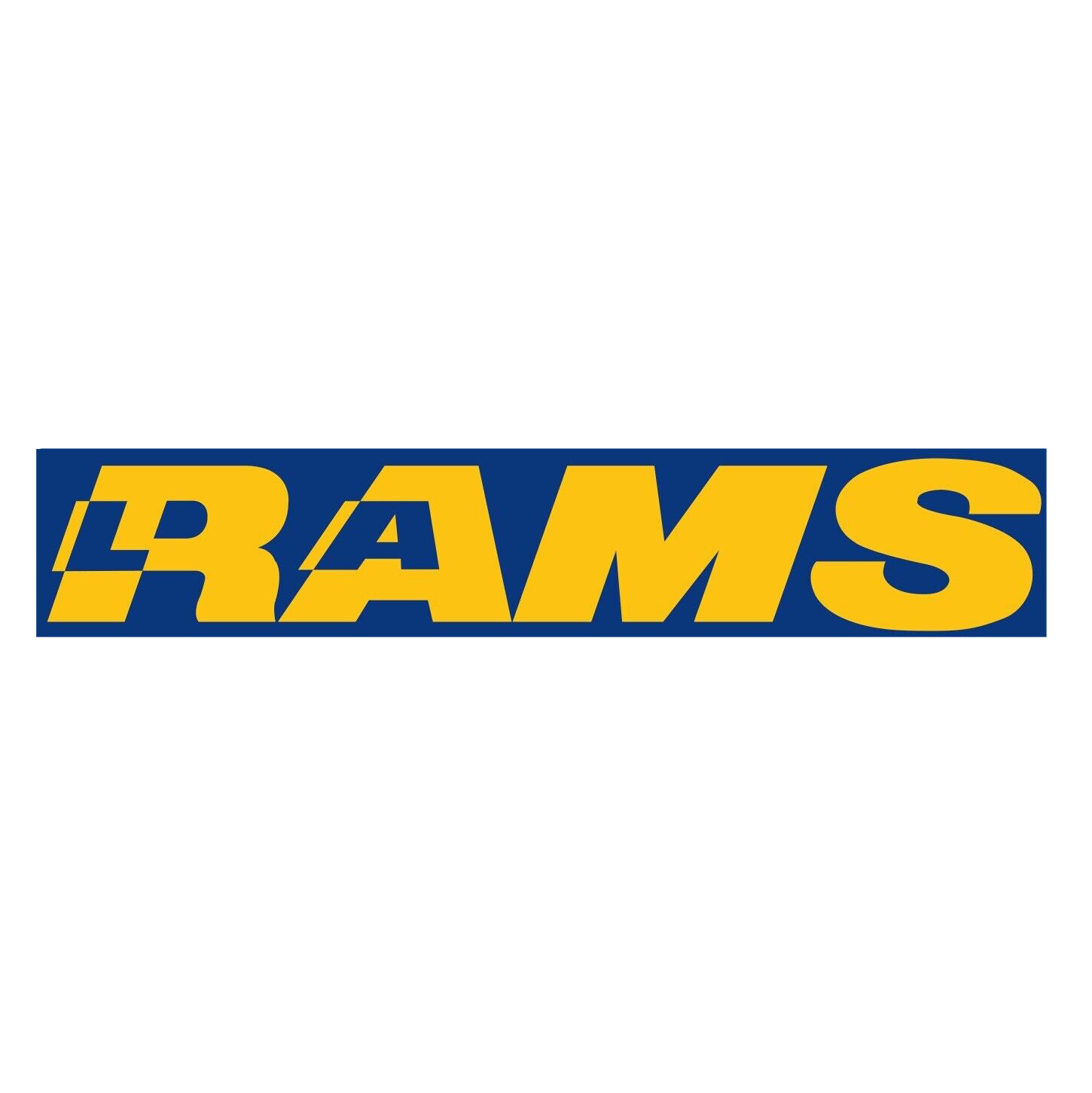 1984-88 Old School Los Angeles Rams Sticker Rectangle Retro Logo Vinyl Decal Car