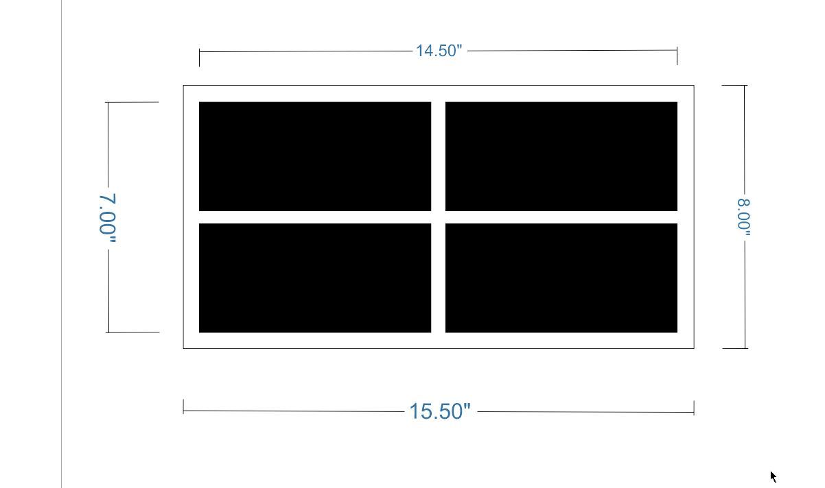 Craftsman Style Vinyl Garage Door Decal Kit Faux Windows Only