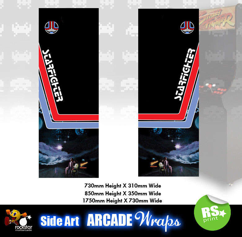 Last Starfighter Arcade Side Artwork Panel Stickers Graphics All Sizes
