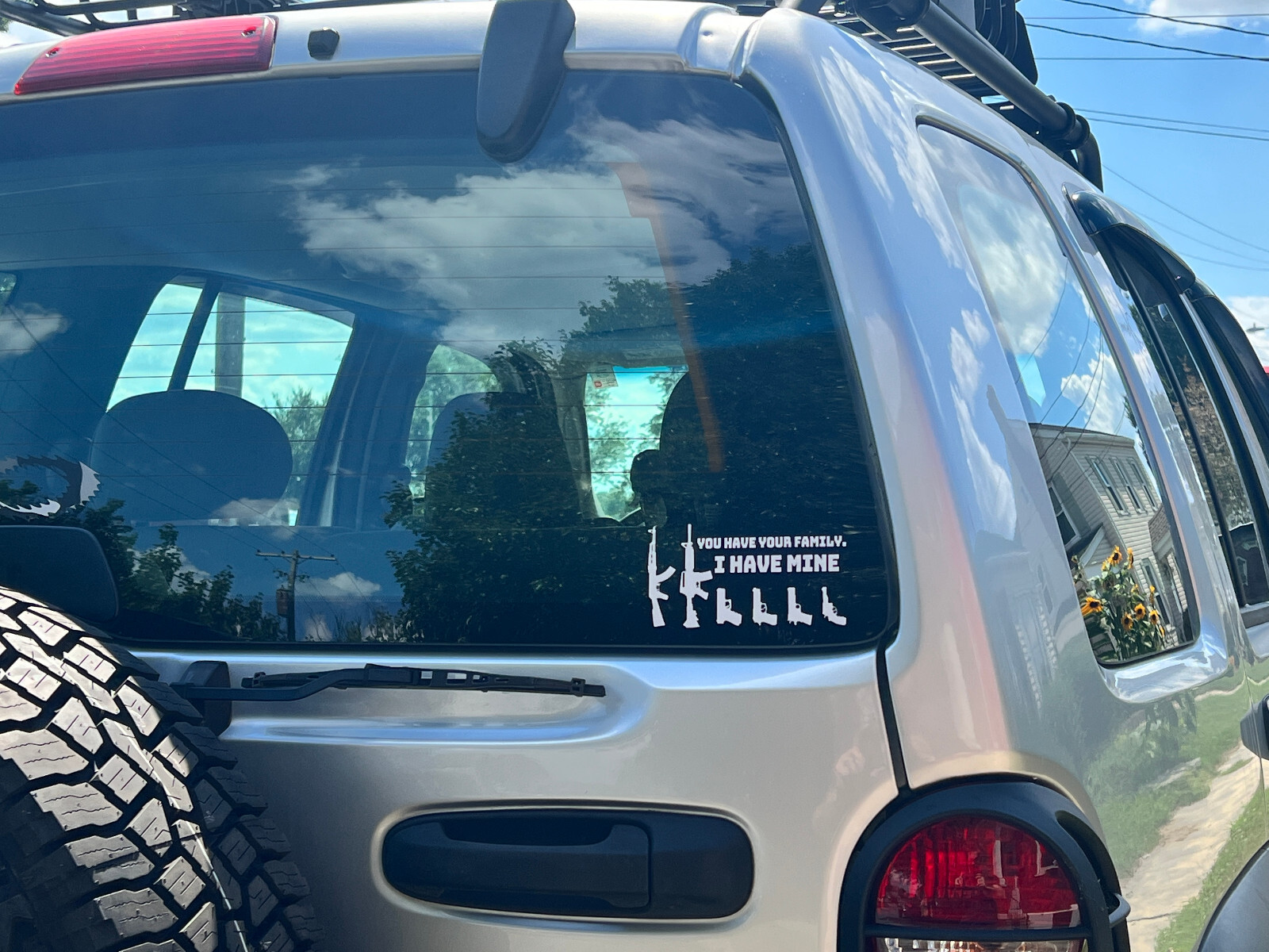 STICK FIGURE GUN FAMILY -WHITE- Vinyl Decal Indoor & Outdoor Sticker Choose Size
