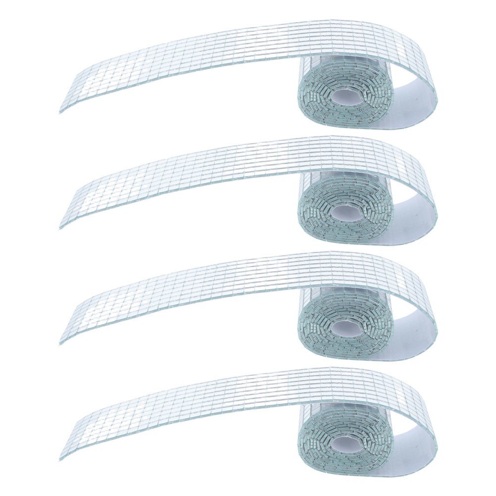 4 Rolls Mosaic Craft Small Pieces Adhesive Tiles Squares