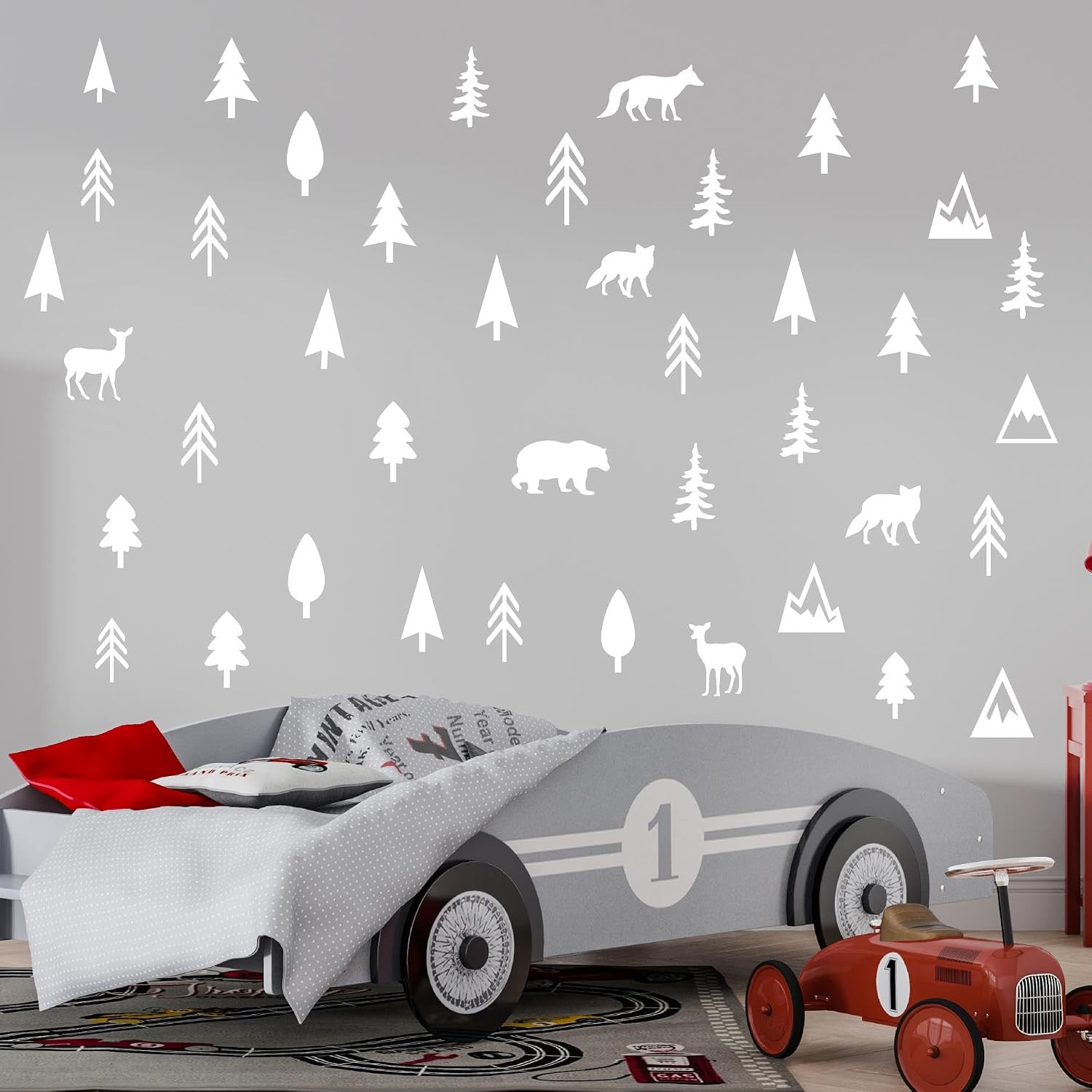 Woodland Animal Wall Decals – Vinyl Forest Animal Stickers for Kids Room