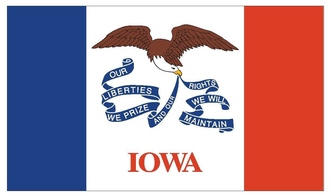 Iowa State Flag Sticker Decal F231