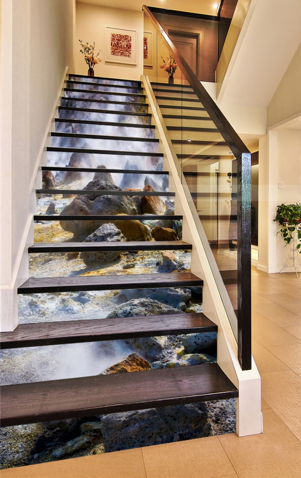 3D Volcanic Area AZ1330 Stair Risers Decoration Mural Vinyl Wallpaper Kay