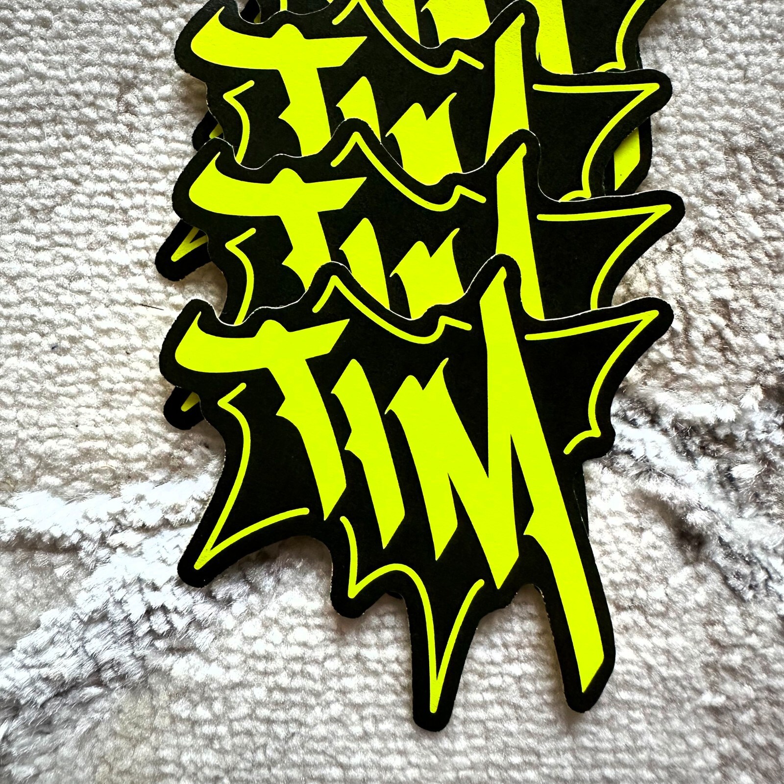 Neon Name Sticker Pack : TIM | for school or Office | graffiti | Calligraphy