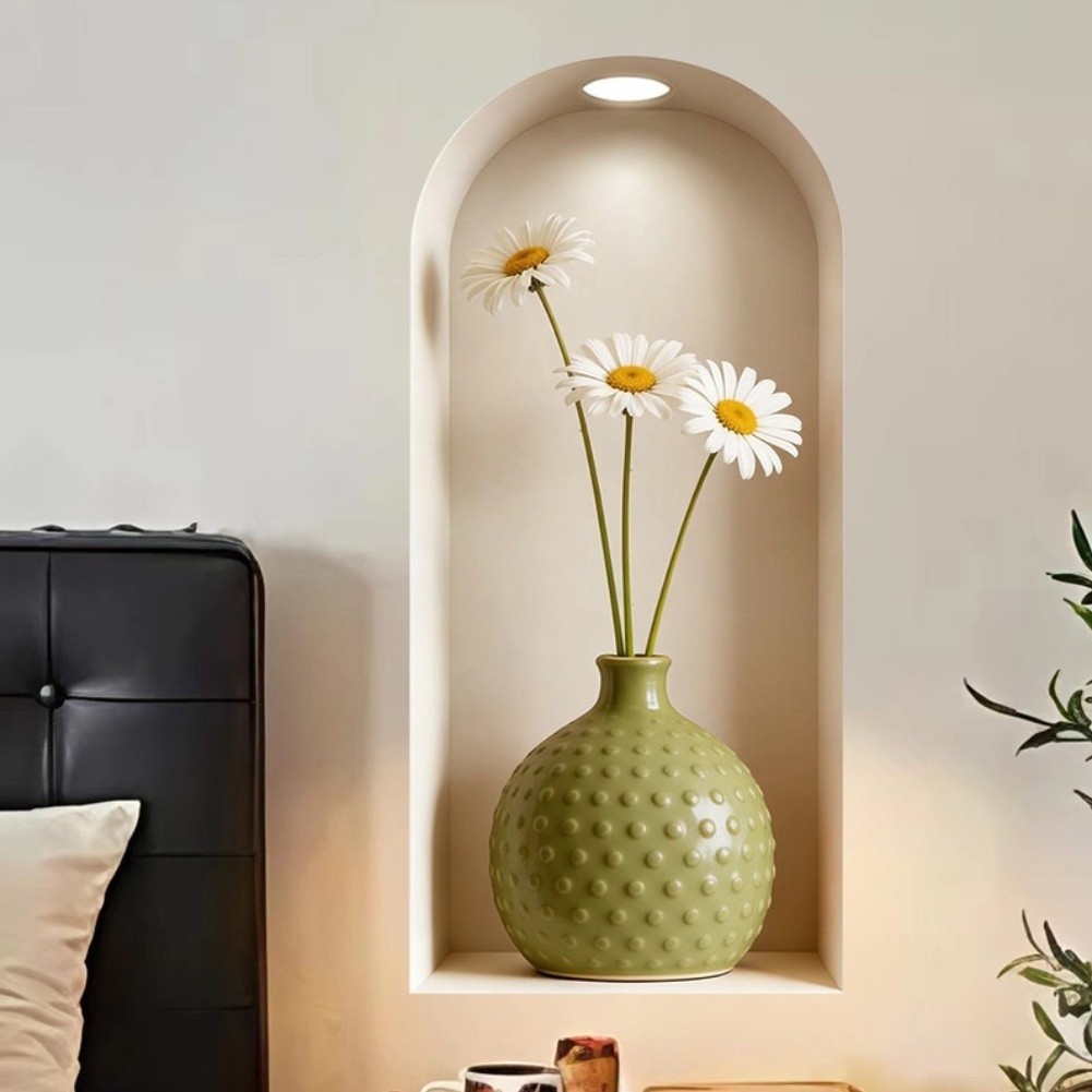3D Realistic Flower Wall Sticker Vinyl PVC 30 60cm for Home Decoration