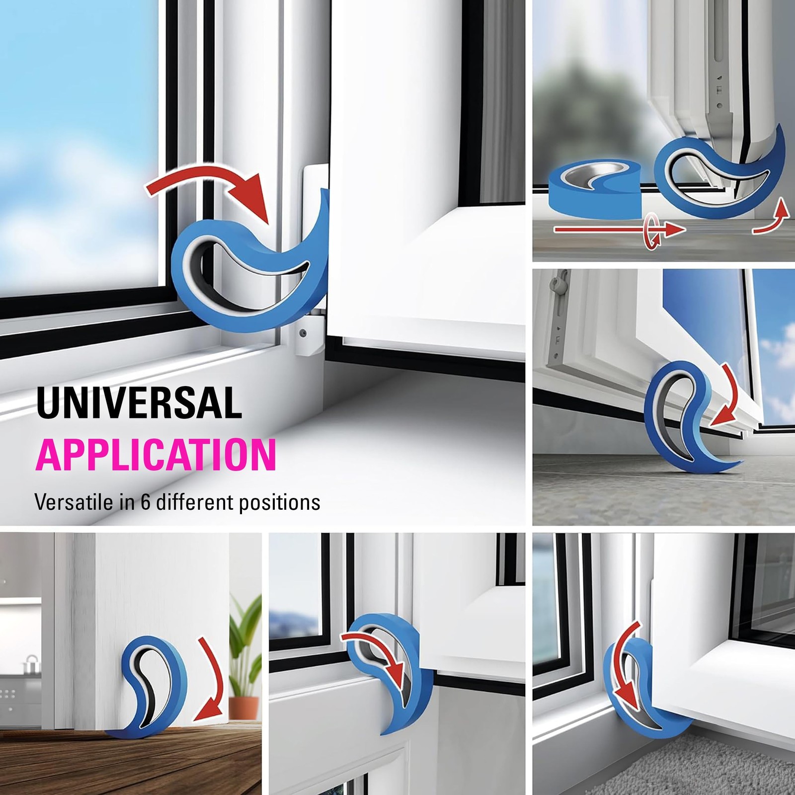 Stoppy Door and Window Stopper, Multi-Functional Wedge, Convenient Door Hook,…