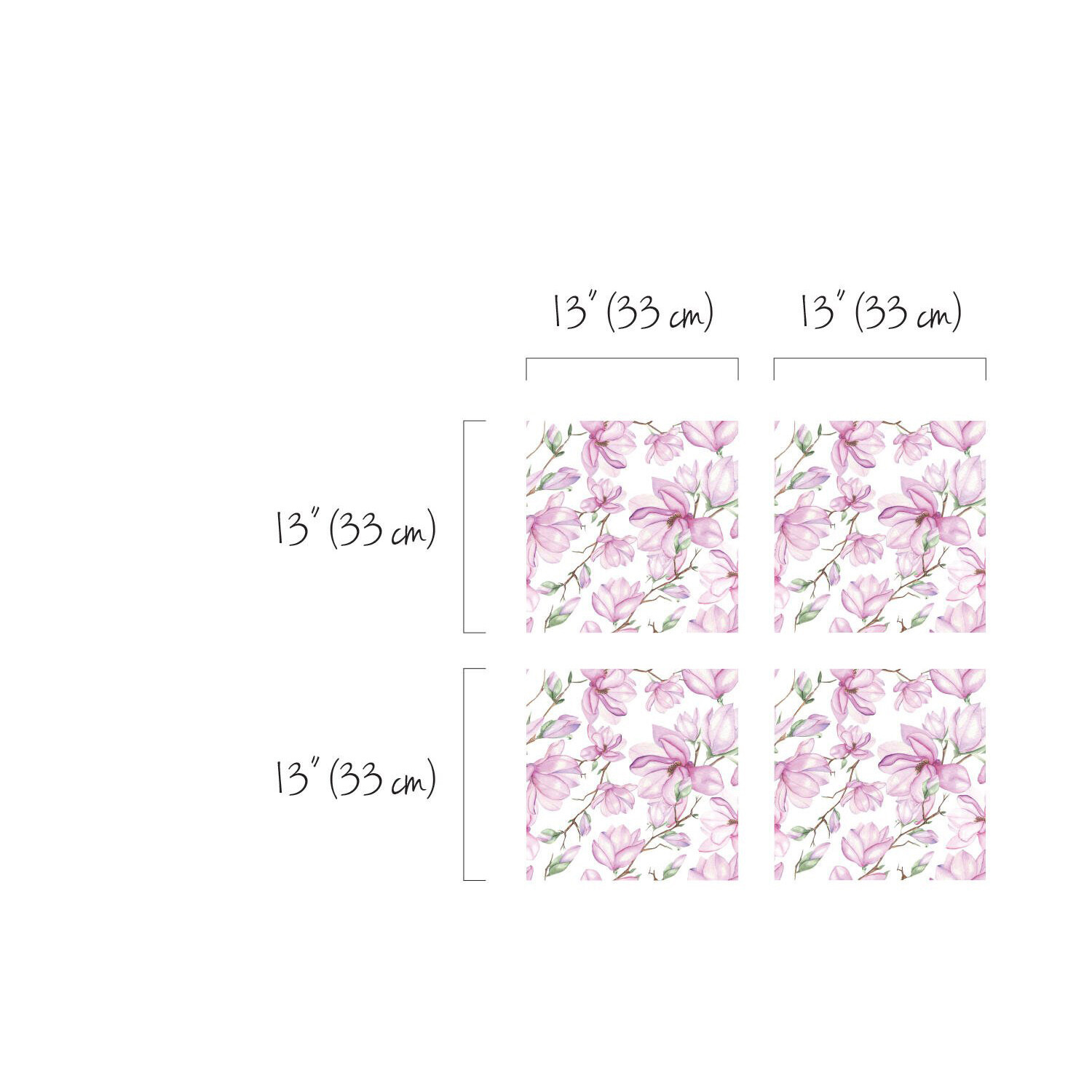 Decals for Kallax / Expedit IKEA Vintage Magnolias sticker Furniture decor hack